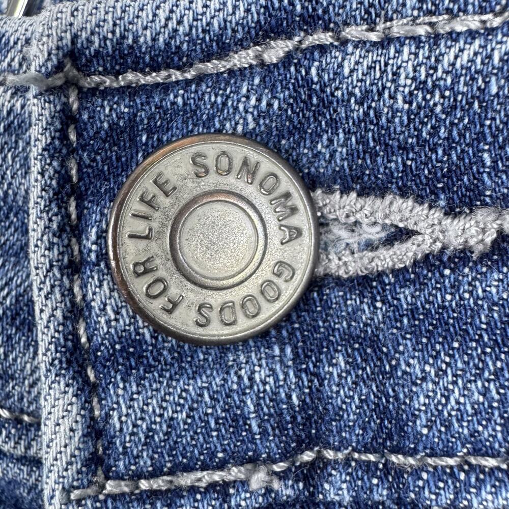 Sonoma Goods For Life Jeans Womens‎ 16R Blue Stretch Elastic Waist Patch Pockets - Picture 4 of 9